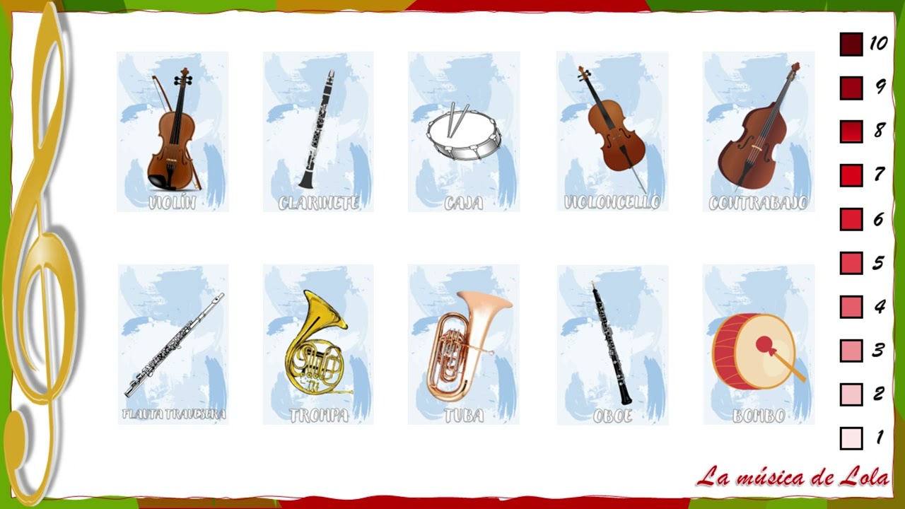 JUEGO 1. Reconocimiento auditivo de instrumentos musicales.