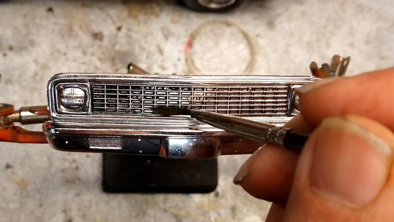 Detailing a model grille at the Workshop