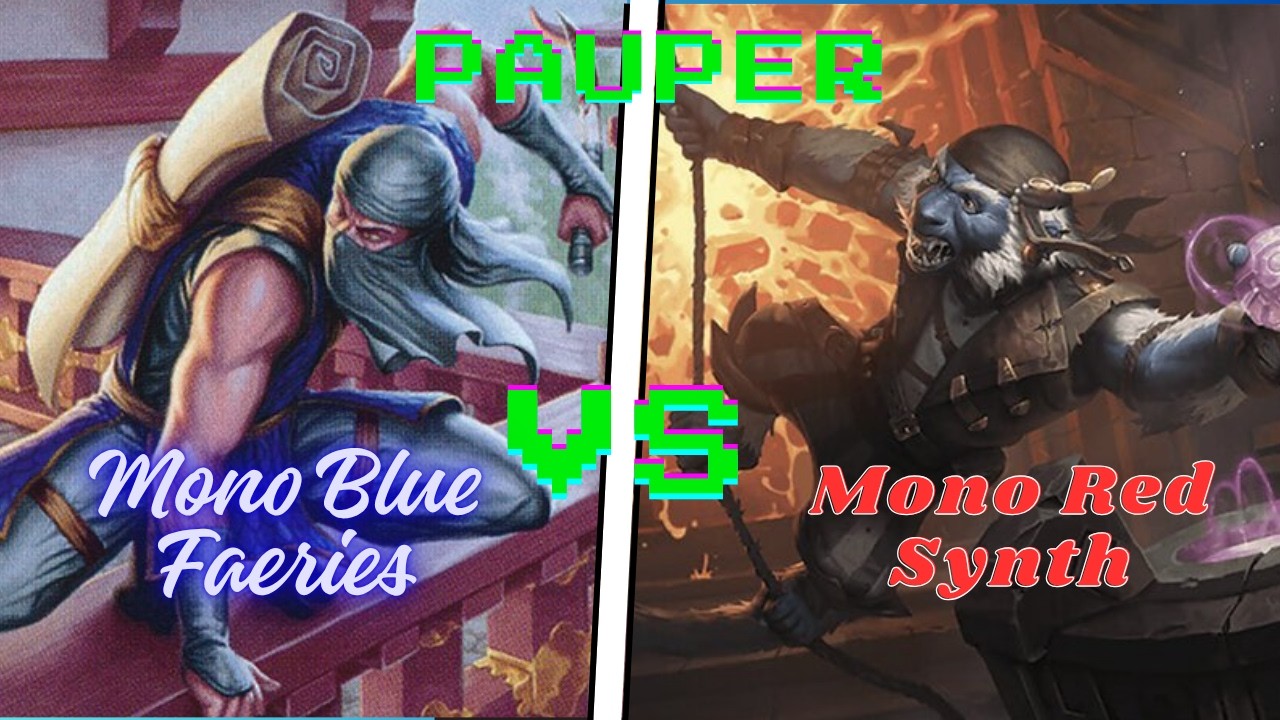 Classic Red vs Blue | Mono Blue Faeries v Mono Red Synth | Pauper Gameplay Magic: the Gathering
