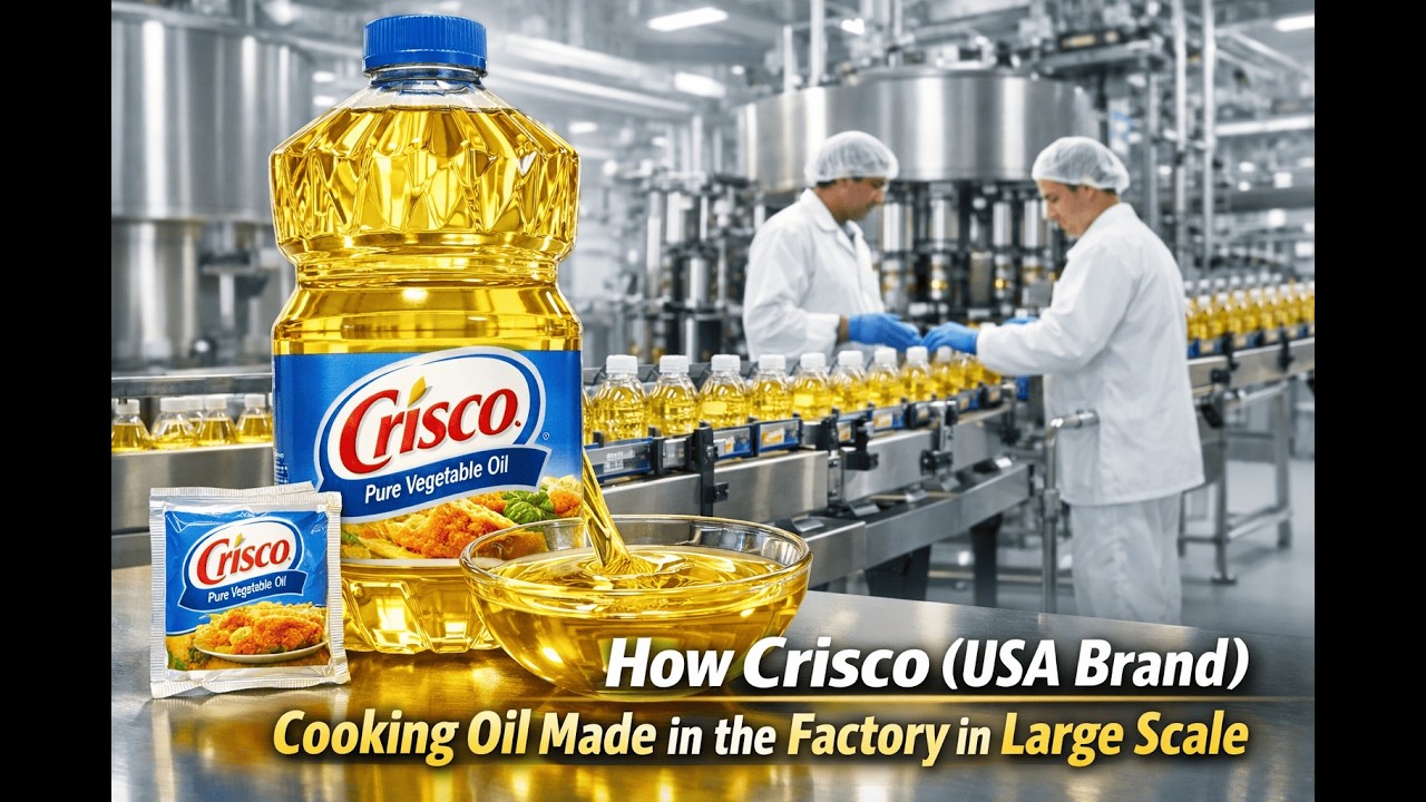 How Crisco Cooking Oil Is Made in a Factory | Large-Scale Cooking Oil Production Process