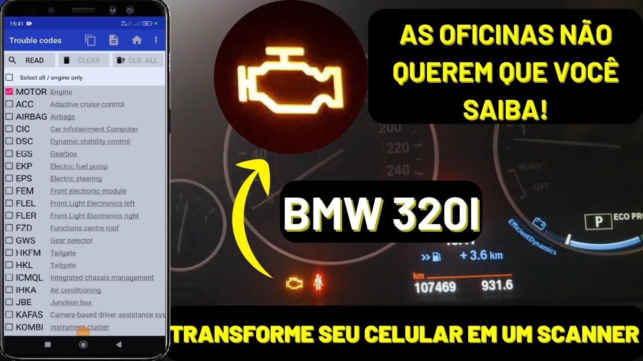 Luz Injeção Acesa BMW! Transforme seu Celular em Um Scanner Poderoso.