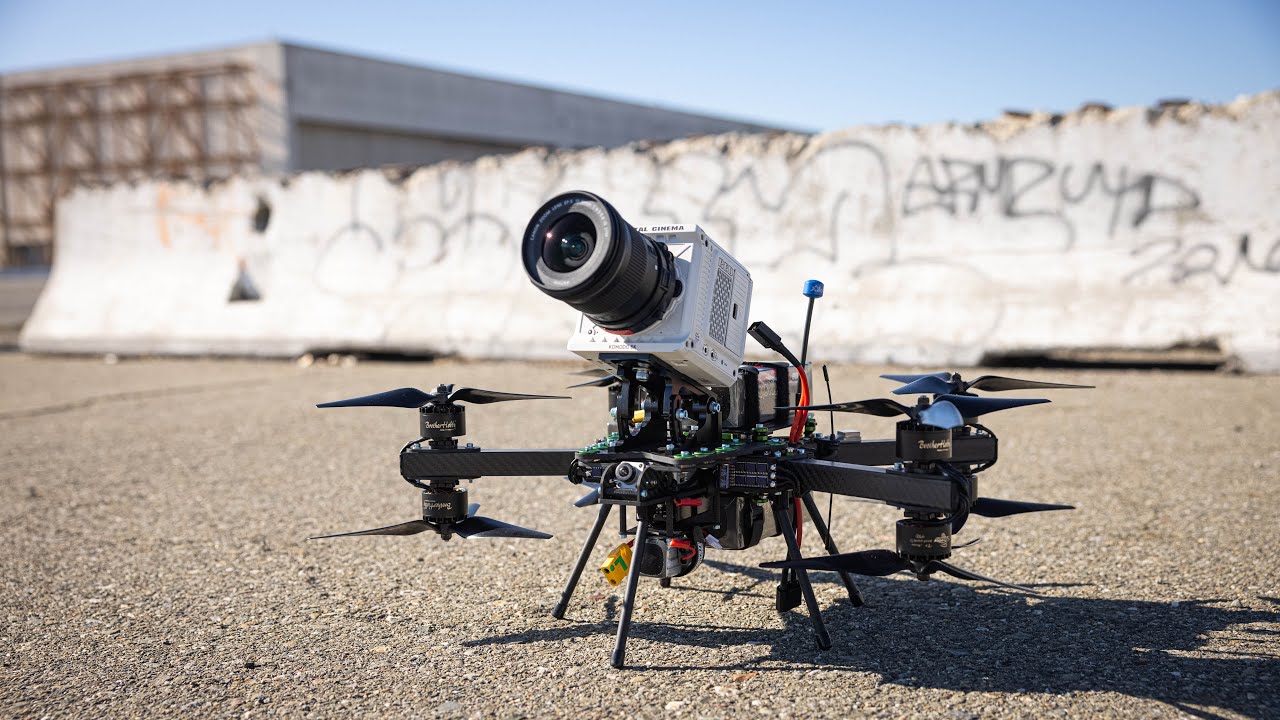 RED Komodo cinema camera on an FPV drone + an ultra wide lens test
