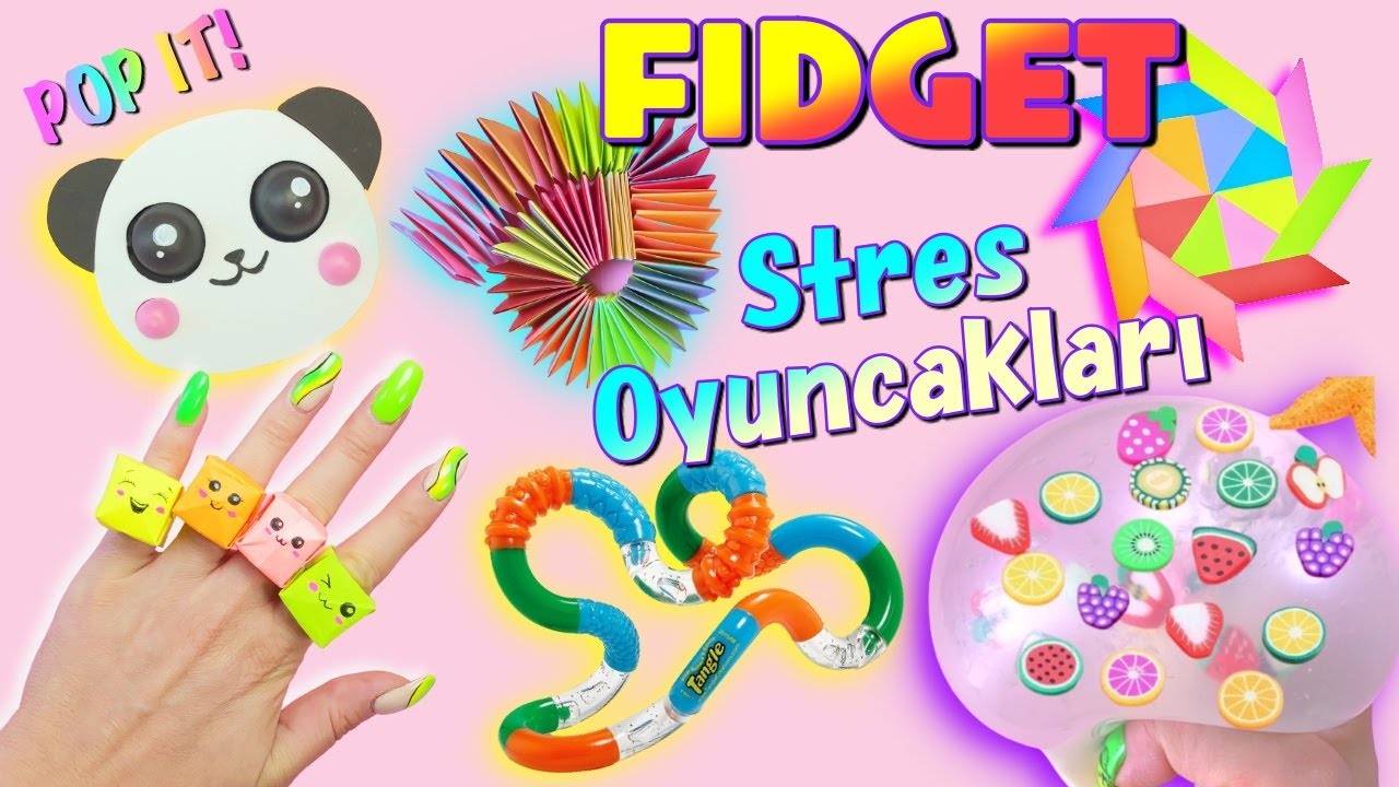 7 KENDİN YAP – SÜPER KOLAY FIDGET TOY FİKİRLERİ – Stres Oyuncakları, Yüzük, Panda POP IT ve dahası…