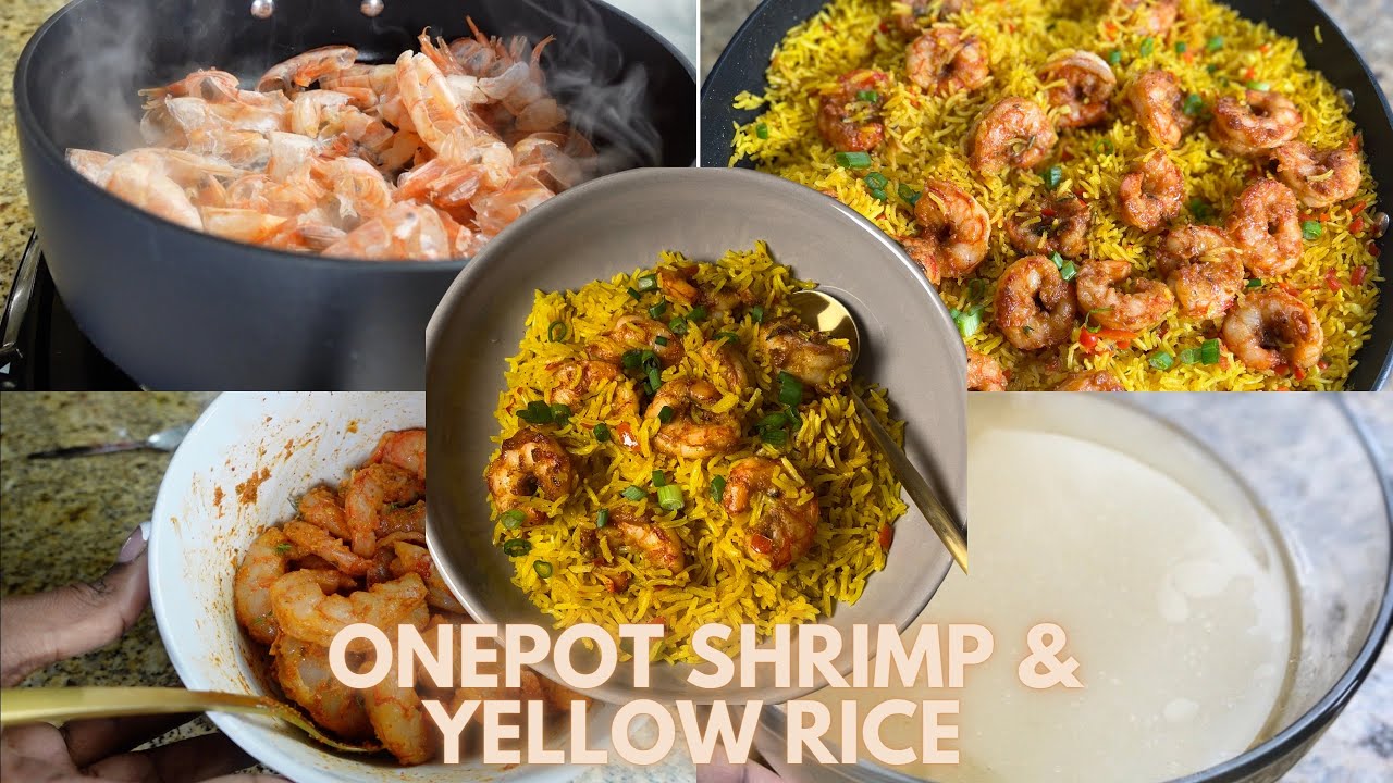 Flavorful & Delicious One Pot Shrimp & Yellow Rice