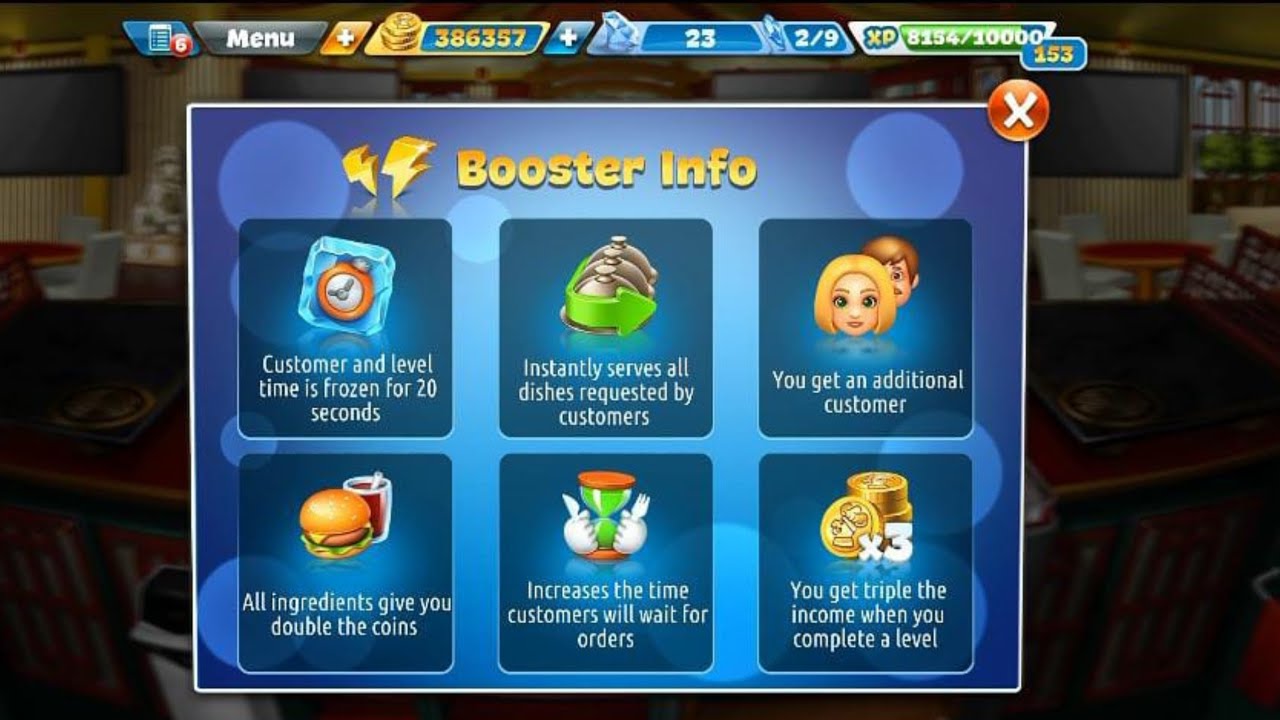 Cooking Fever - The Booster Update 2023
