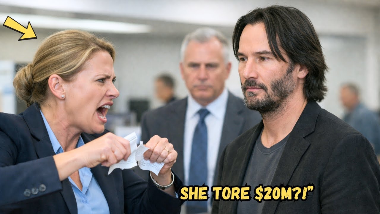 Bank Manager Tore Up Keanu Reeves’ $20M Check — Seconds Later Her Boss Called Him “Sir” True Story..