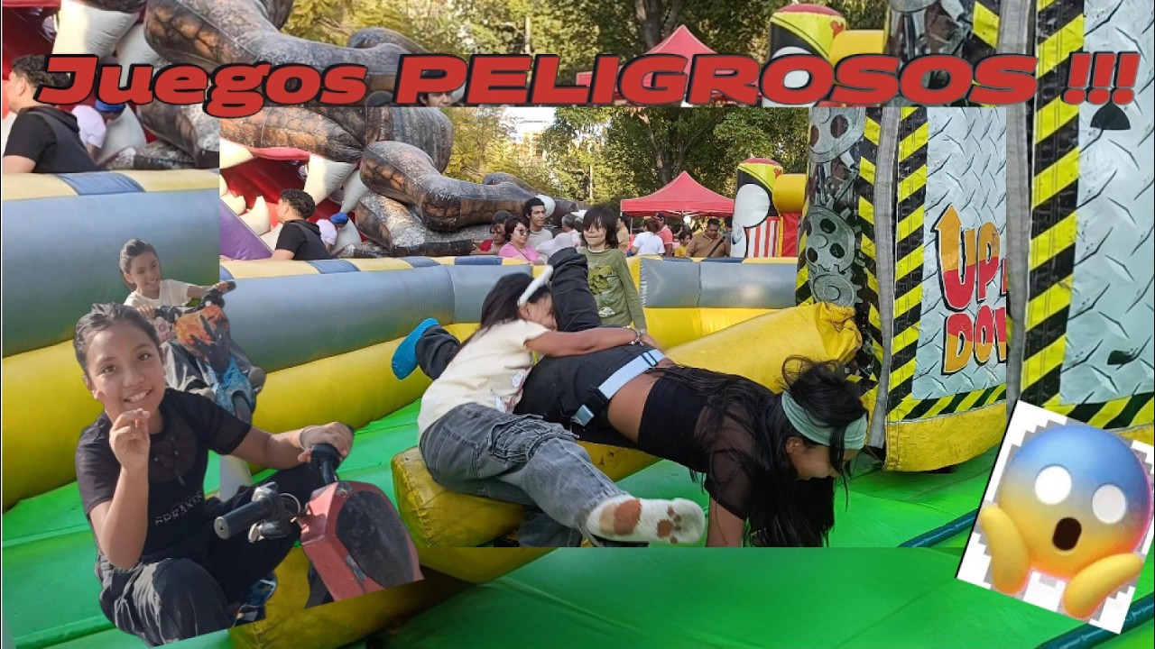 sufrimos ACCIDENTES en el PARQUE!!!|#inflables #minimoto