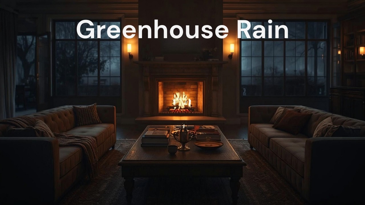 Greenhouse Rain Ambience | Soft Interior Rain for Sleep & Focus | 2 Hours
