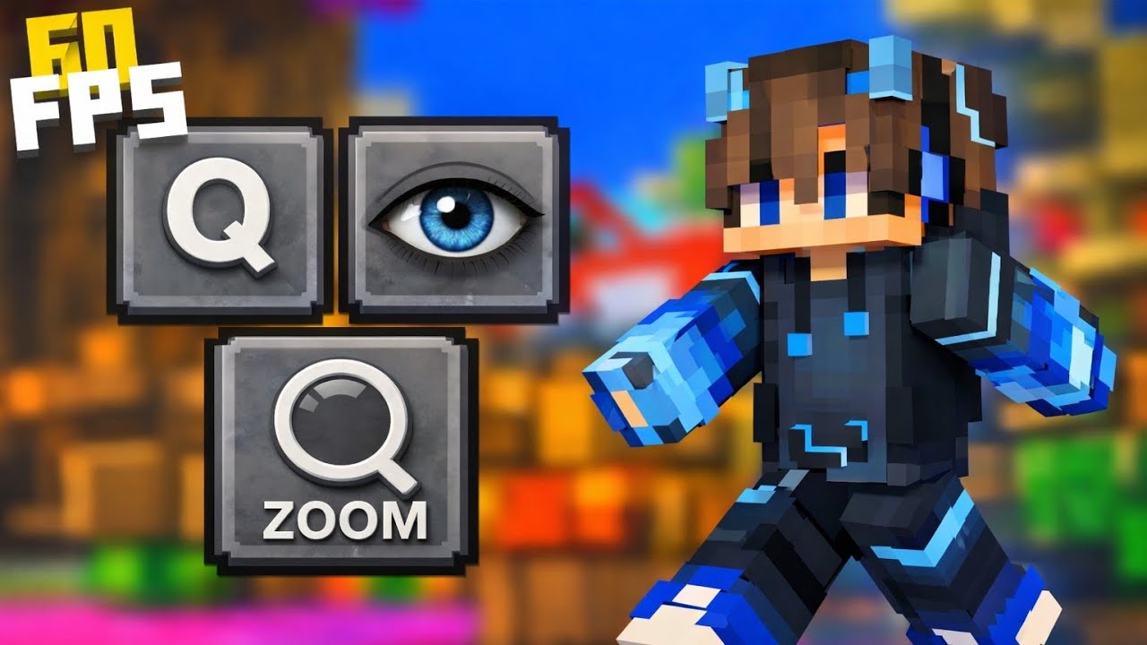 ➡️ NEW Q DROP AND ZOOM BUTTON IN MINECRAFT (MCPE) POCKET EDITION 🔥|FREE| #qbutton #zoombutton #viral