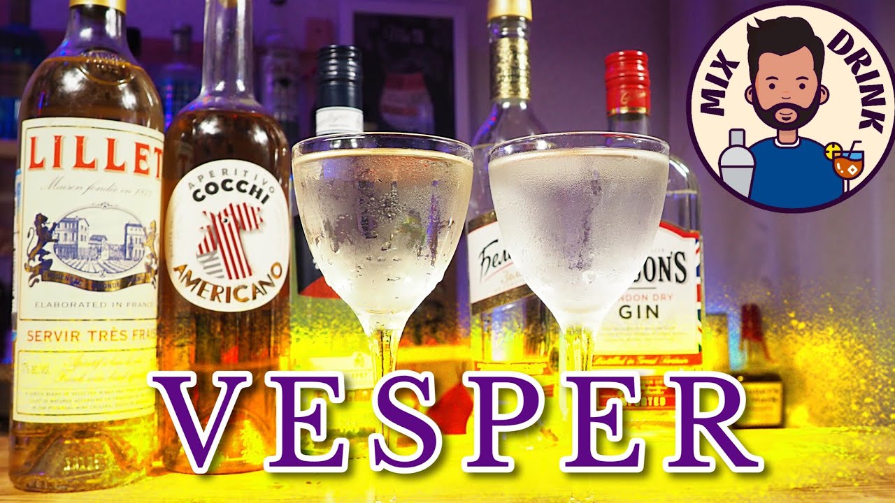 коктейль Веспер / Vesper cocktail Cocchi VS аперитив Lillet VS вермут Cinzano