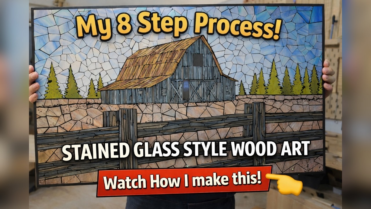 My 8 Step Stained Glass Wood Art Process