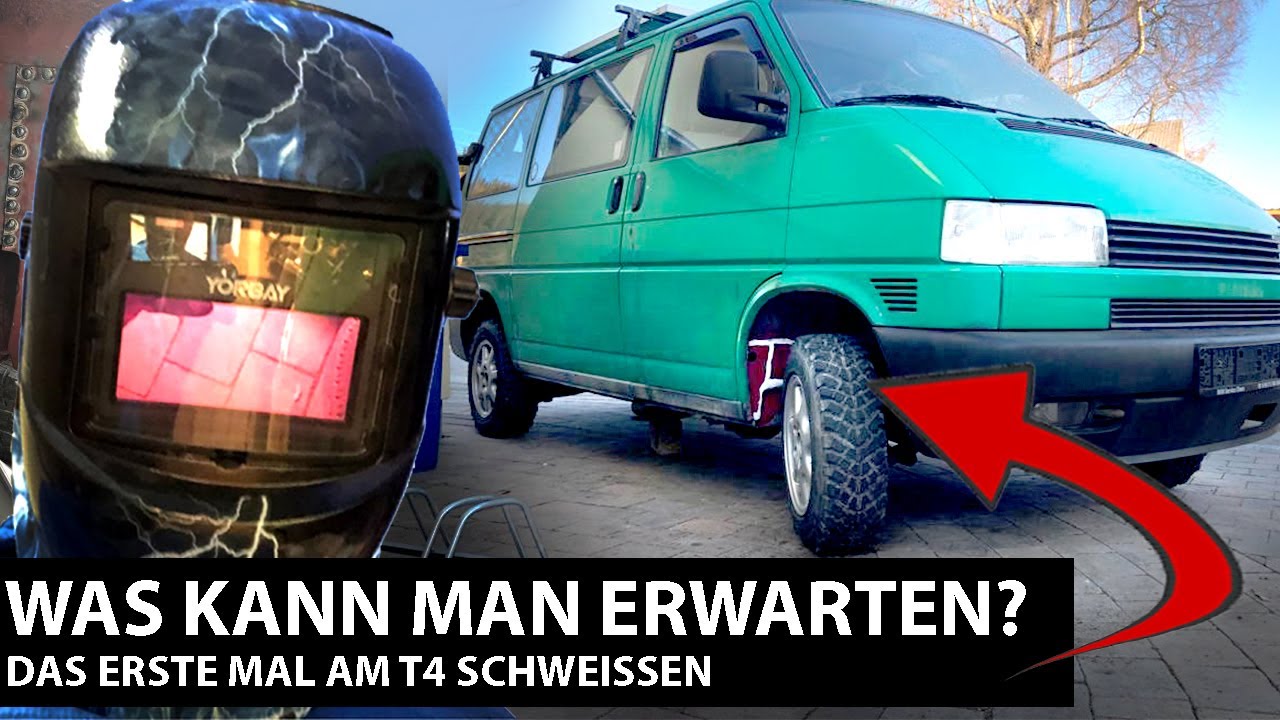 Erstes Mal schweißen am T4 / KFZ - wird es klappen? VW Bus Syncro Van Projekt