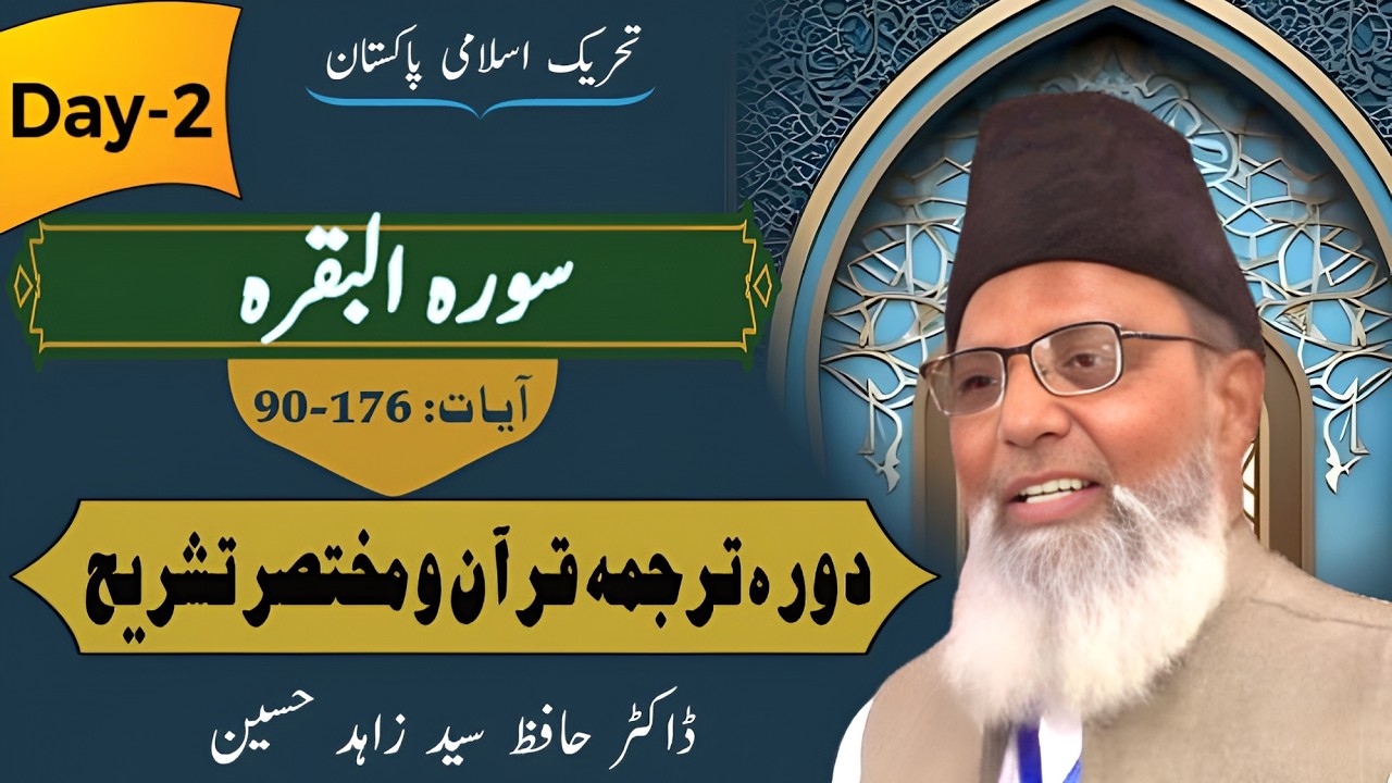 Day-2 |Doura Tarjuma e Quran |Hafiz Dr.Syed Hussain|Ameer Tehreek e Isami Pakistan