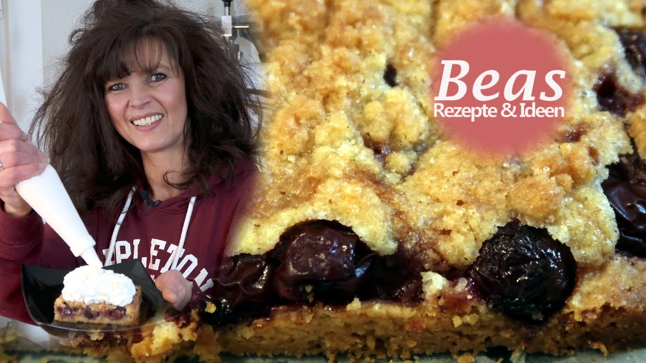 Schneller Kirsch-KRÜMELKUCHEN (Streusel) Rezept | Und das Locken-Desaster