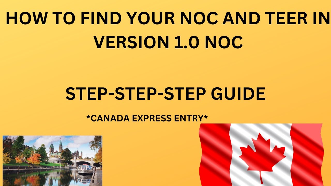 HOW TO FIND YOUR NOC AND TEER IN THE NEW 2021 NOC VERSION 1.0|STEP-BY -STEP GUIDE