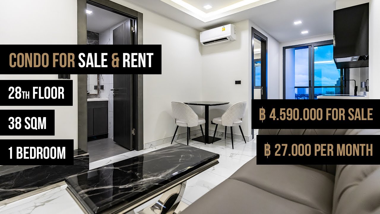 📢 Arcadia Millennium Tower | Central Pattaya | Condo for Rent & Sale | 38 sqm | 28th floor