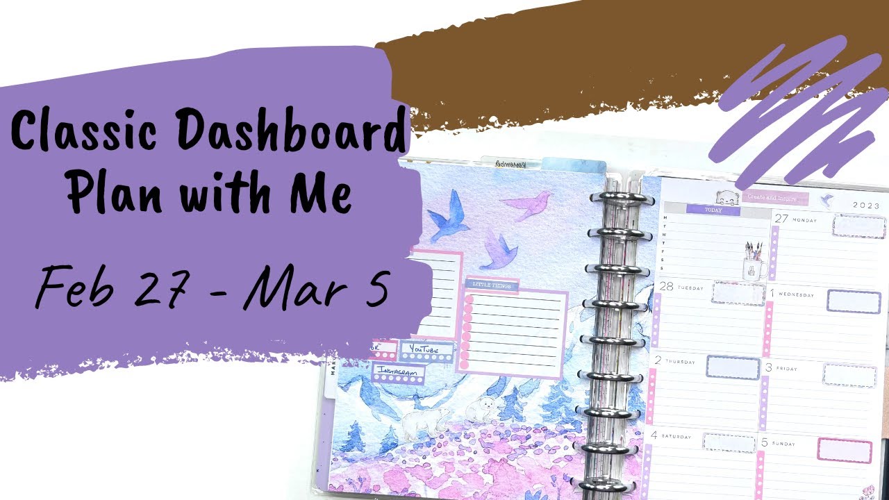 Classic Dashboard Plan with Me for February 27 - March 5 with Judi of JLBCrafts