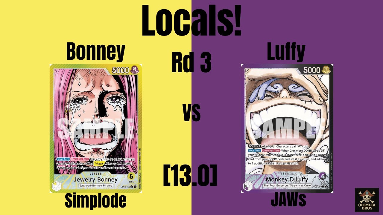 Последний раунд OP13 Locals с Y Bonney... против JAWs! | Locals, 3 раунд, против OP09 Luffy | Кар...
