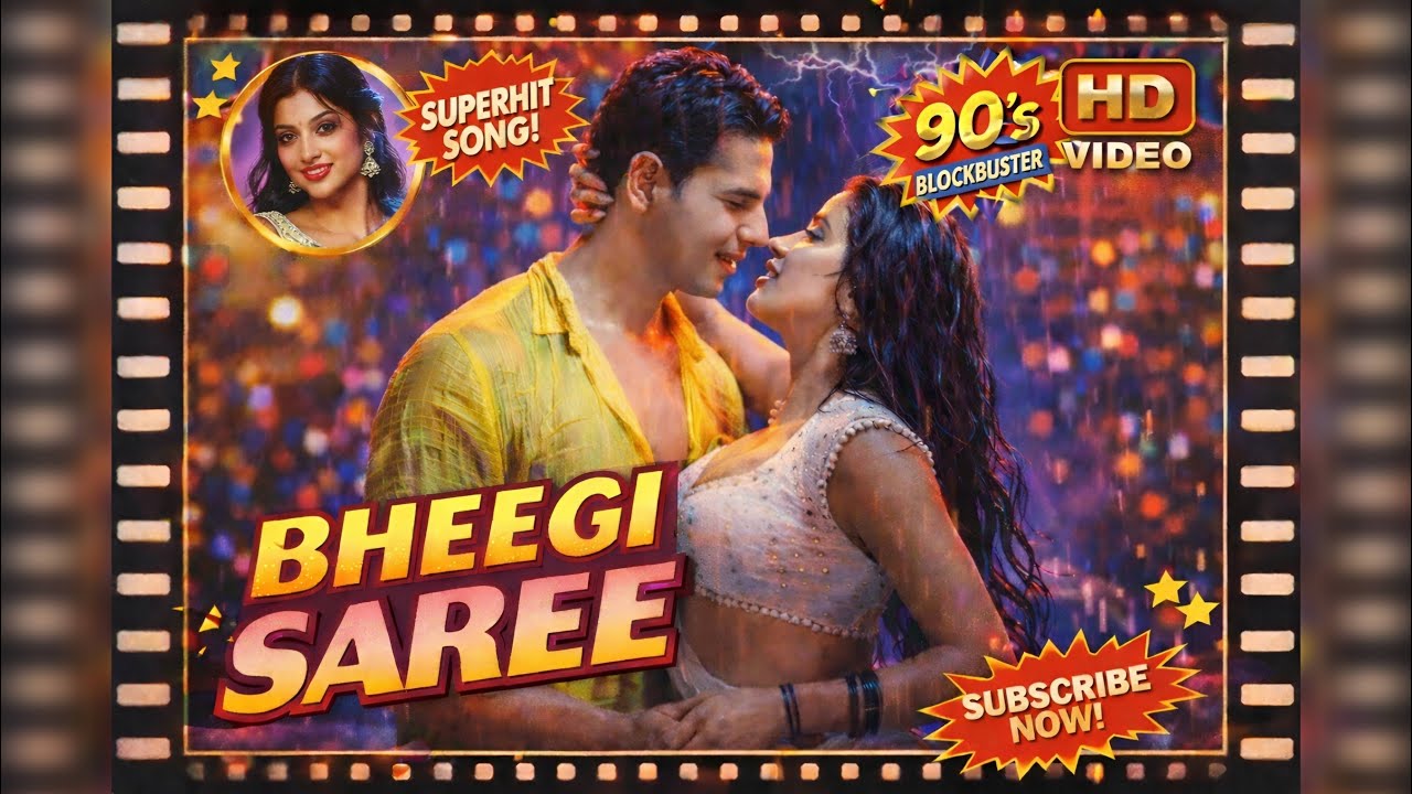 Bheegi Saree 90’s Style-A Retro Revival|Param Sundari|#aisong #viralsong #trending#90s #90severgreen