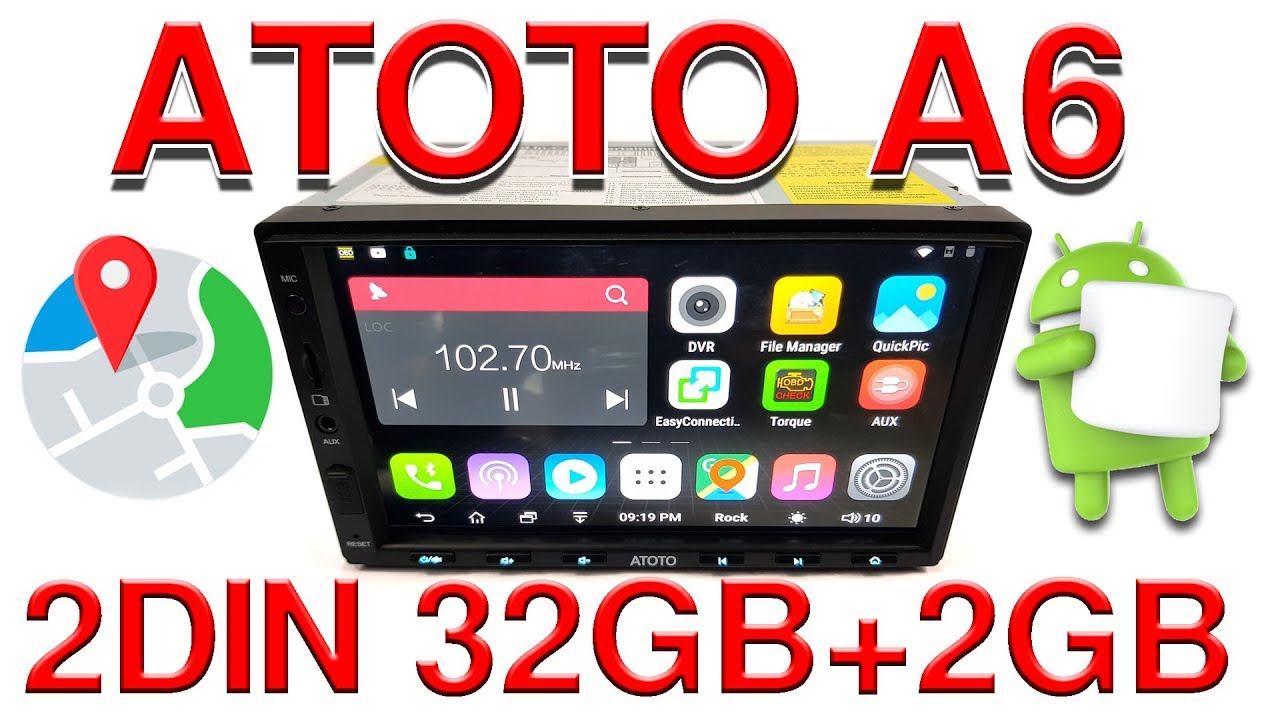 2-Din Android 6.0 Car Stereo 32gb+2gb ATOTO A6 2018
