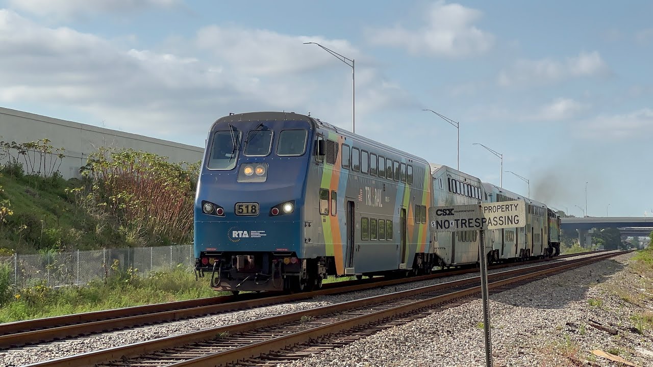 TRI-RAIL Trains only Video! 6 Tri rail trains at sistrunk with Metrolink sets and 518 and more!