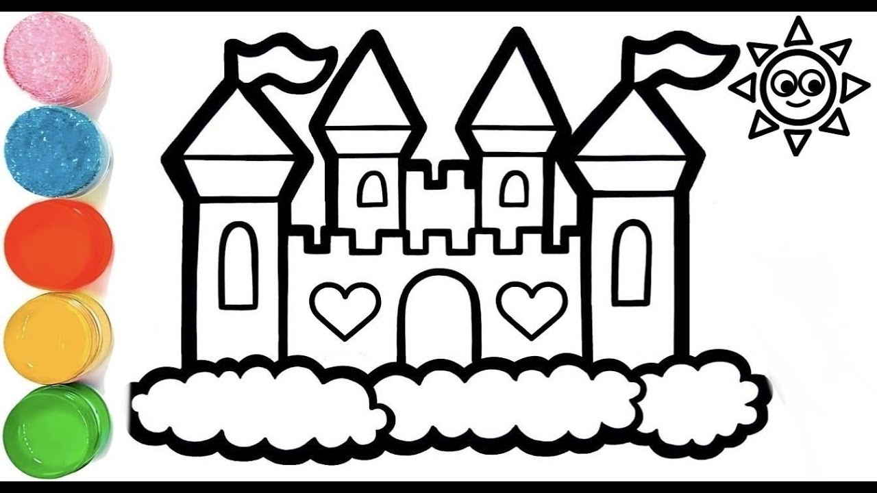 How To Draw a Castle 🏰 Playground Drawing | Castle Drawing For Kids | Beautiful Castle Drawing Easy