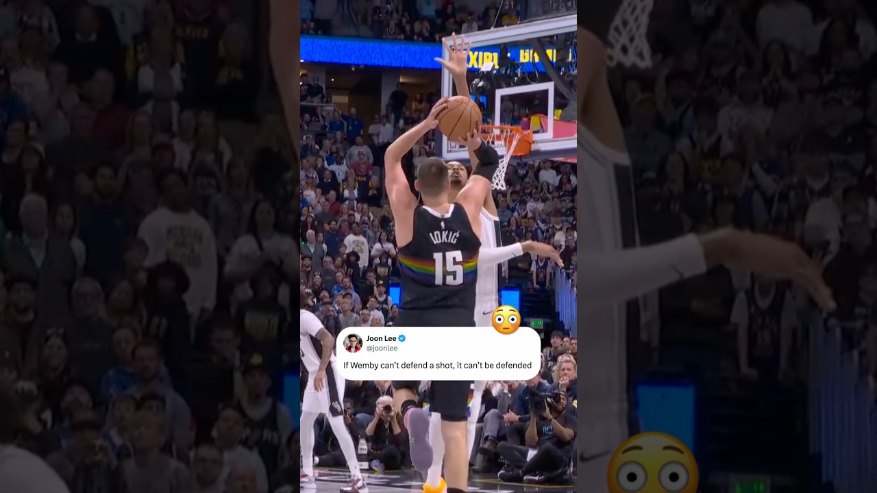 Jokić&rsquo;s shot over Wemby 👀 (h/t joonlee/X)