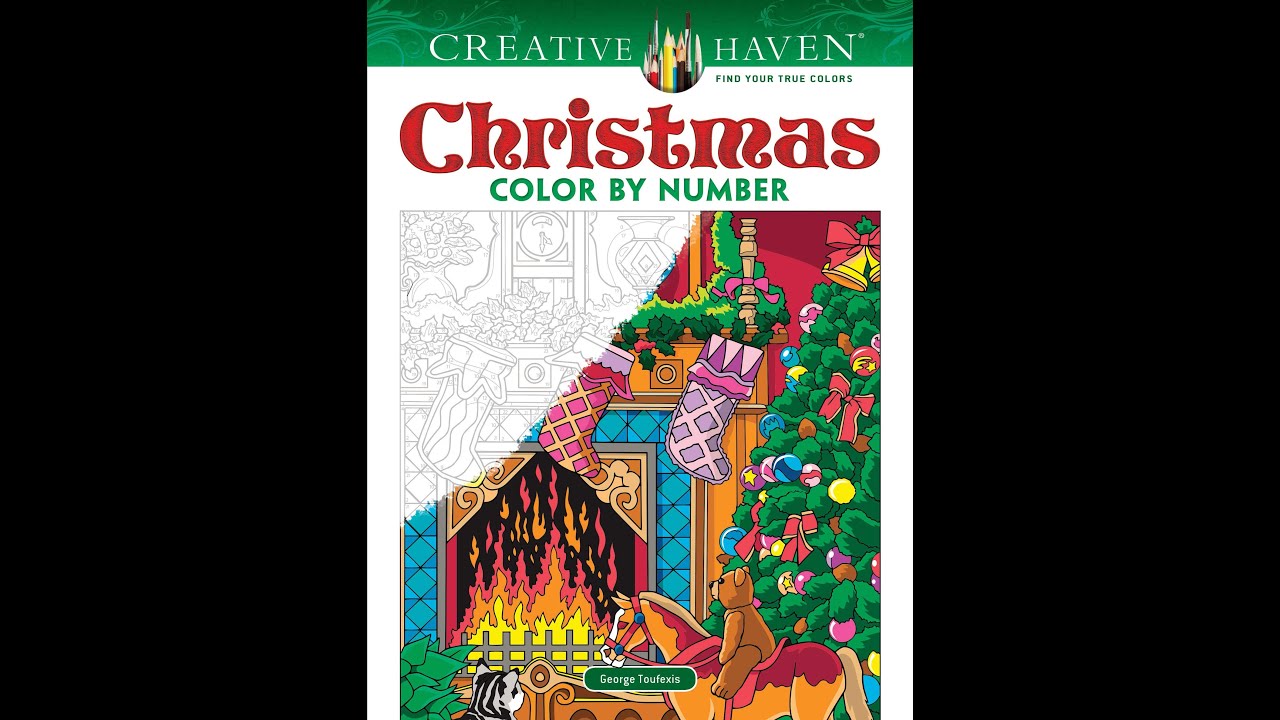 Flip Through Creative Haven - Christmas Color by Number Coloring Book