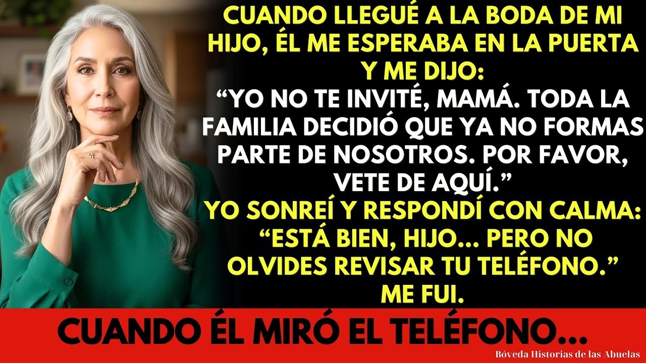 Mi hijo me rechazó en su boda … pero su celular reveló una verdad devastadora