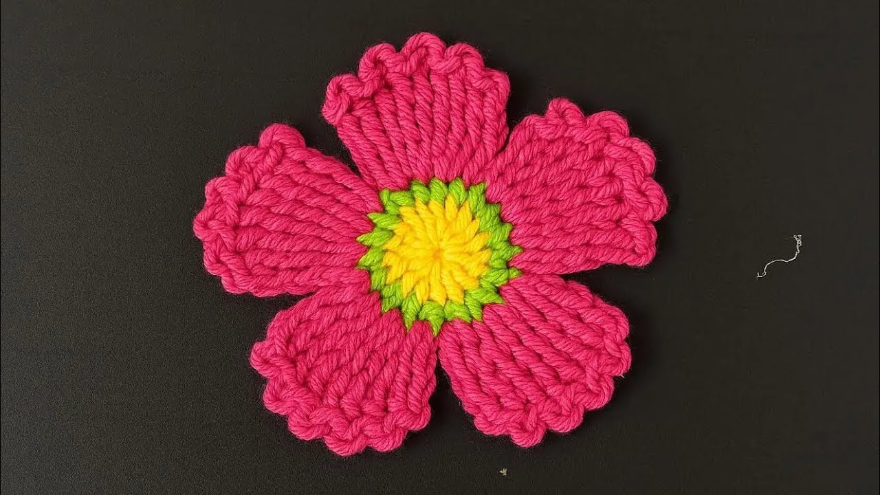Very easy Crochet simple flower Tutorial for beginners 