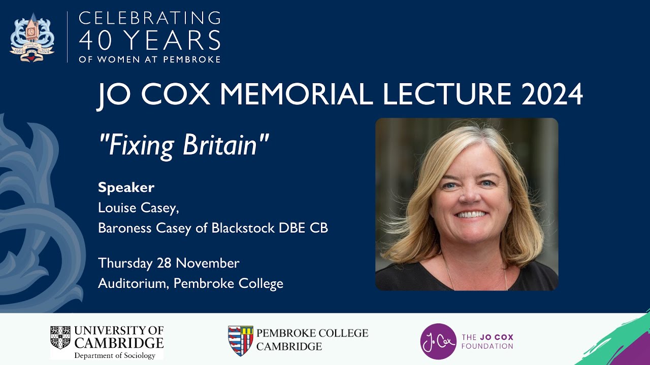 Jo Cox Memorial Lecture 2024