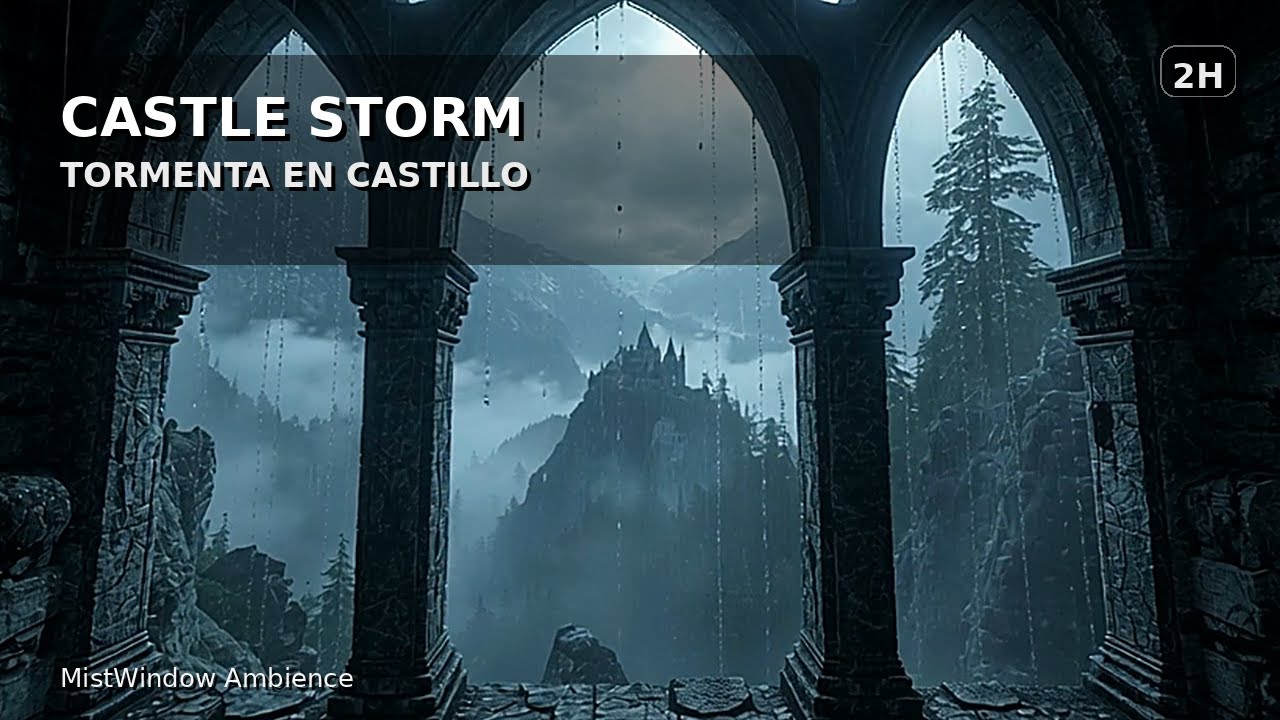 Castle Storm Ambience | Tormenta en Castillo (RPG & Sleep) | Rain & Thunder Soundscape