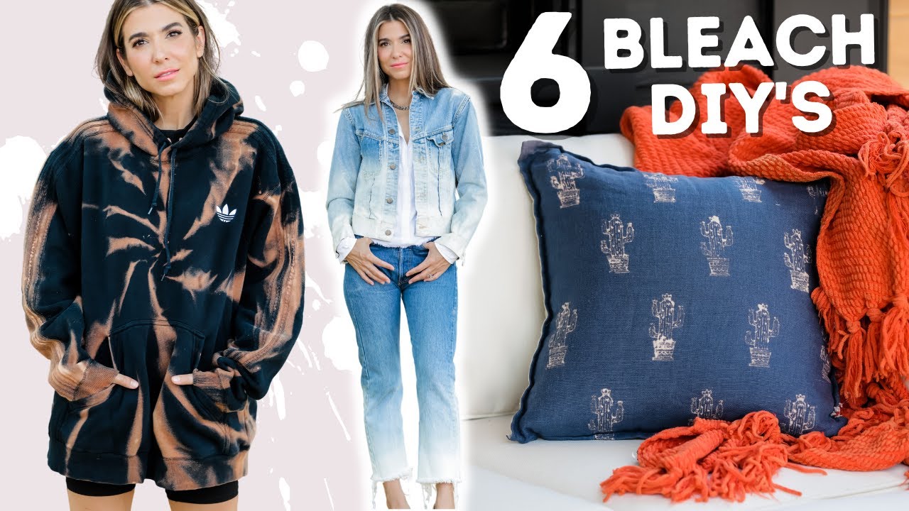 6 Quick & Easy Bleach DIY Projects FASHION + HOME | DIY with Orly Shani