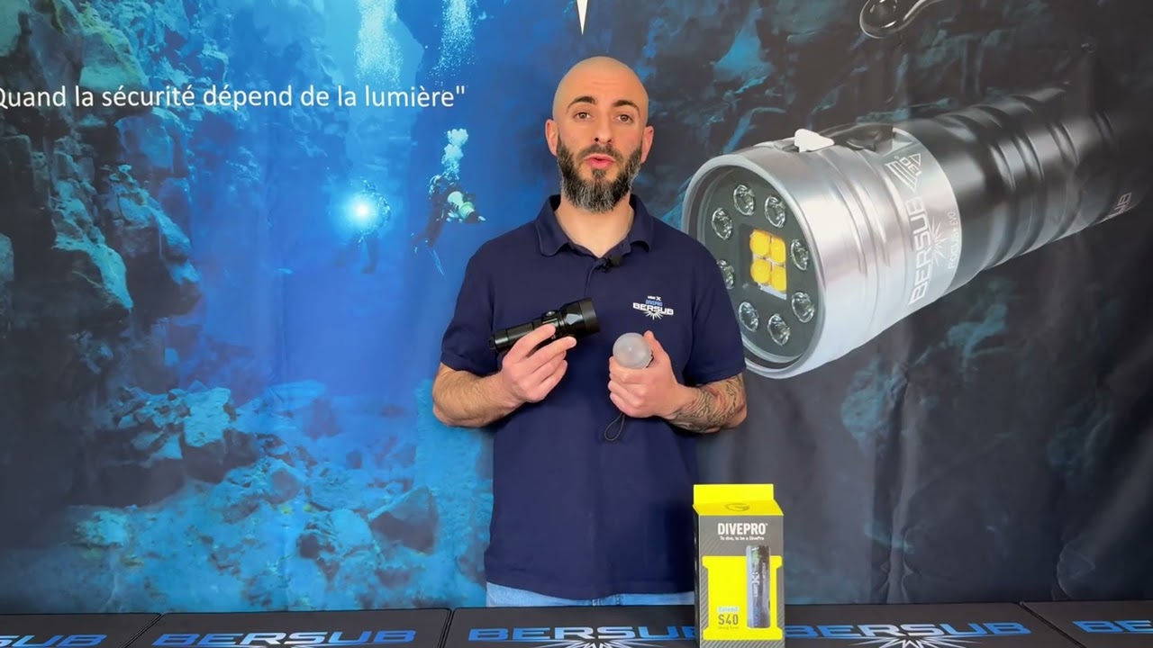 Phare de plongée DivePro S40E – L’exploration en large pour toutes les eaux