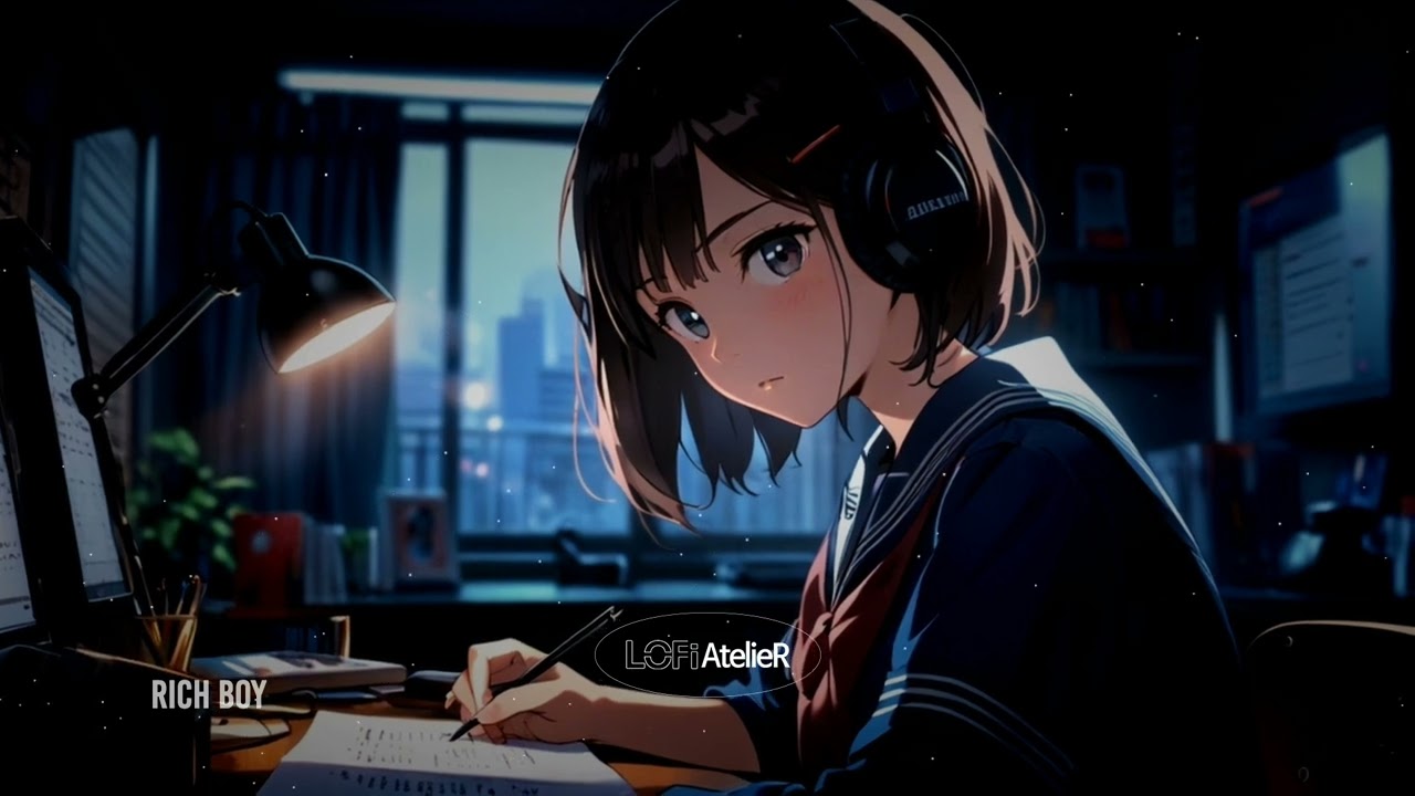 Night lofi with seaside radio 🌊 | Ocean static