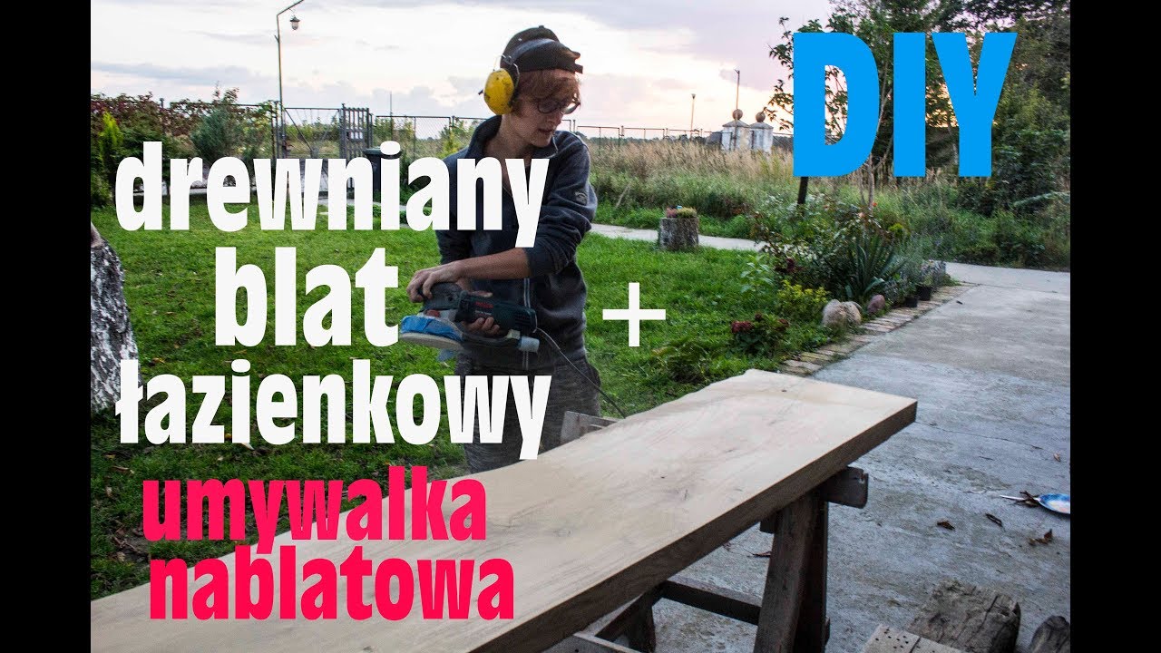 Projekt Cacko - drewniany blat z tarcicy