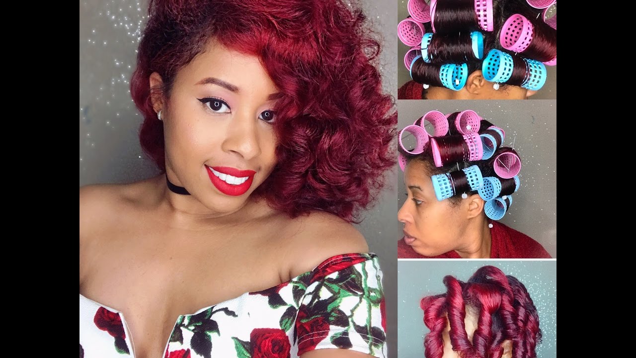 Roller Set on Natural Fine Hair/ Using Hourglassrollers