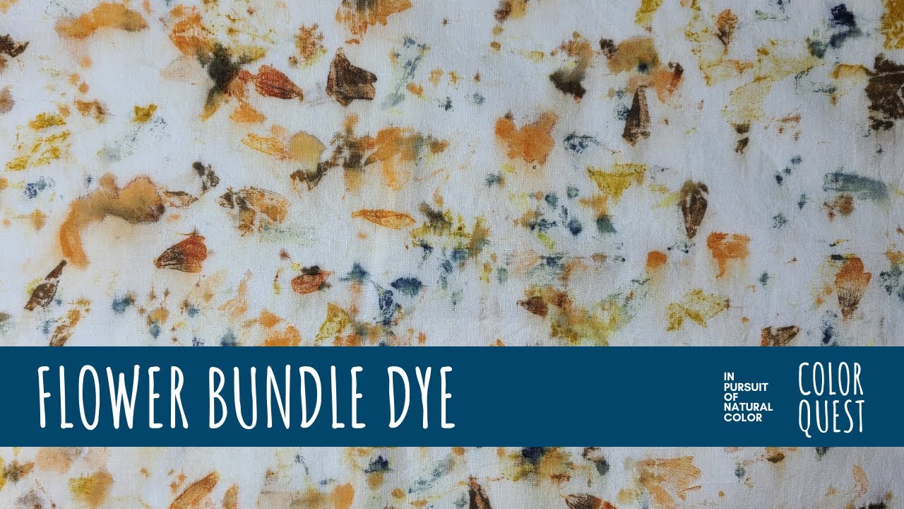 HOW TO BUNDLE DYE WITH FLOWERS | ECO-PRINT| ORGANIC COLOR | COSMOS PINCUSHION MARIGOLD COREOPSIS