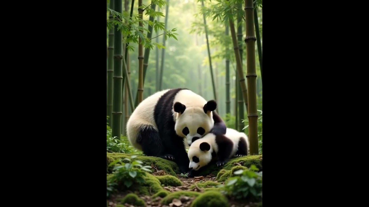 🐼 Adorable Panda Mother & Baby Bonding Moment | Heartwarming Animal Video 🐼