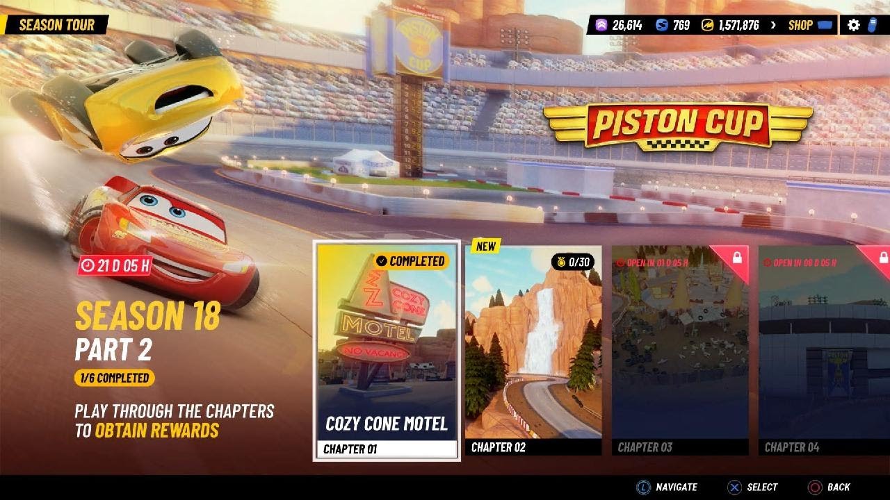 COZY CONE MOTEL: CHAPTER 01 - SEASON 18 PART 2 - PISTON CUP