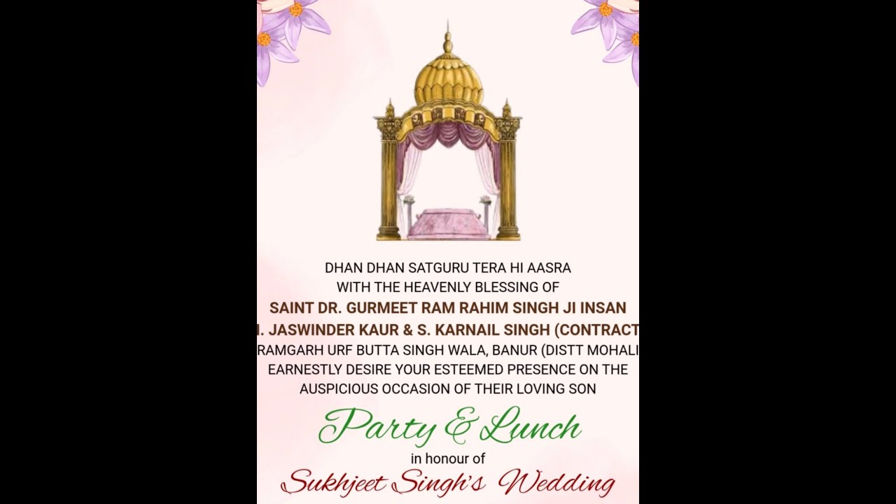 LIVE RECEPTION OF SUKHJEET & DR. SHREYA  BY WINSOME PRODUCTIONS