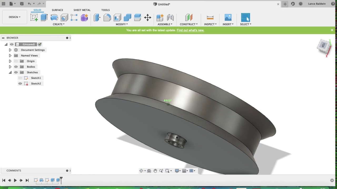 Creating a Pulley Using Revolve in Fusion 360