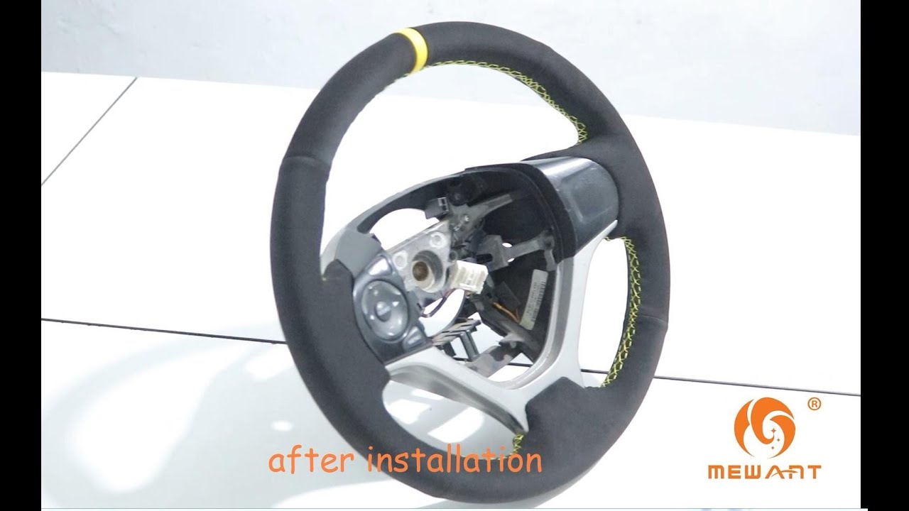MEWANT-- for Honda Civic 9 2012-2015 DIY Steering Wheel Cover Installation