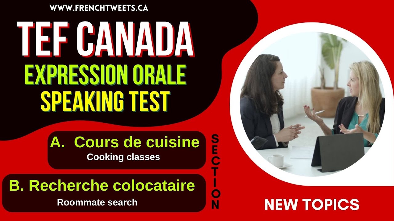 TEF Canada I New topics 2024 I Speaking Test (Section A & B)