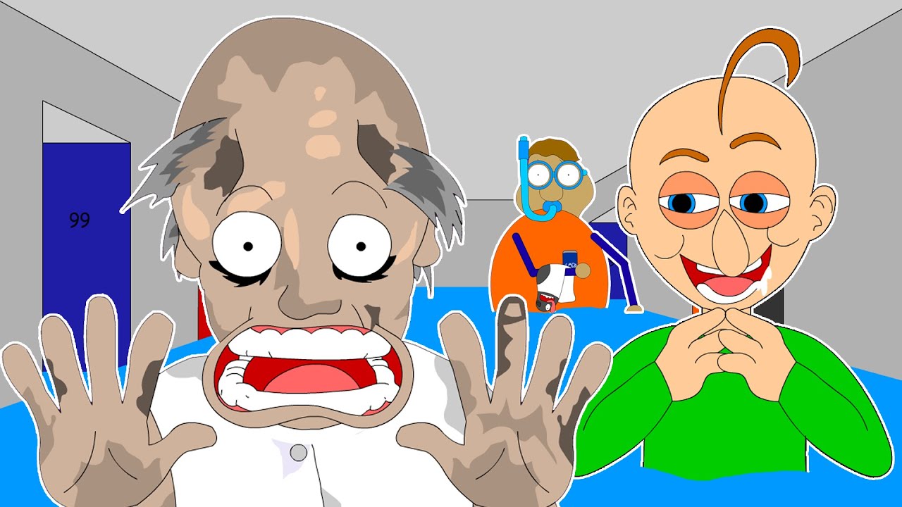 GRANNY THE HORROR GAME ANIMATION IN BALDI BASICS GAME & PLAYTIME # 2
