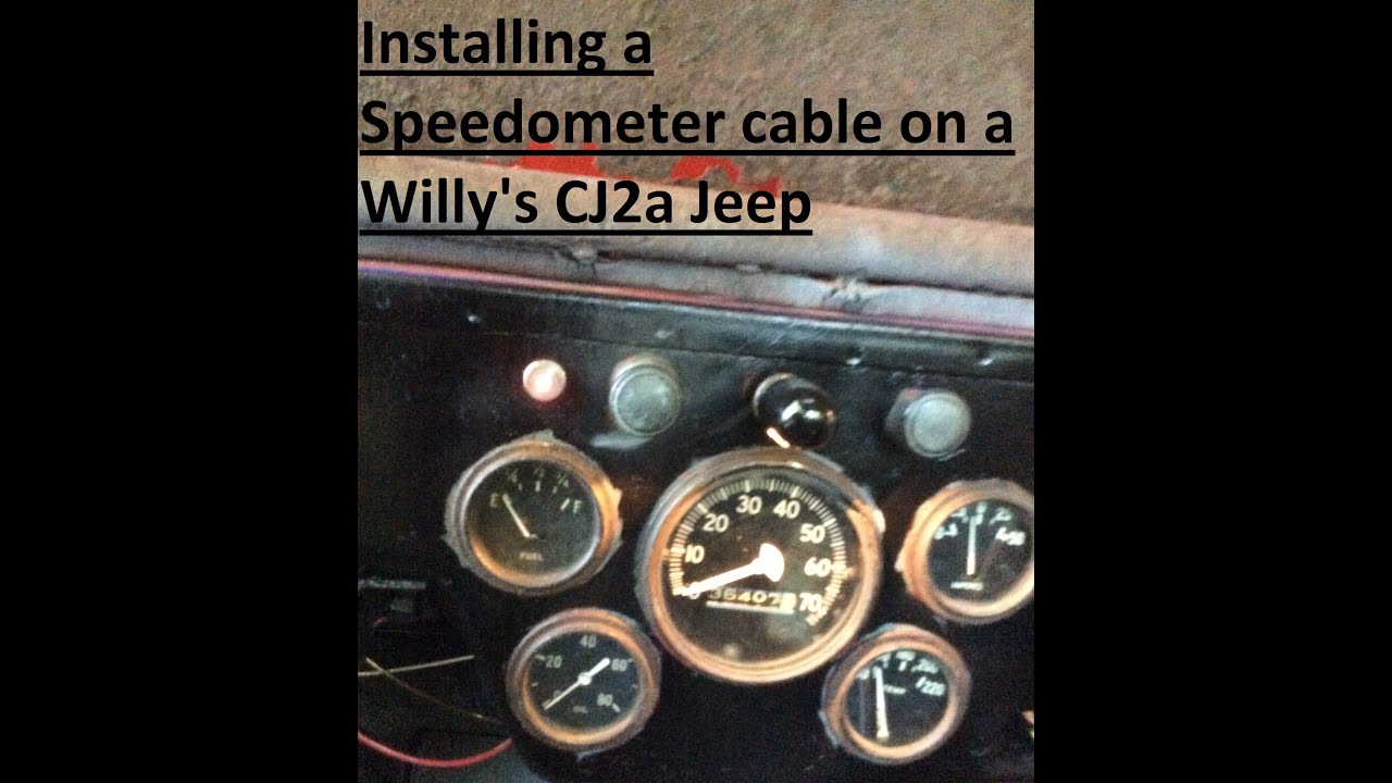 Installing a speedometer cable for a CJ-2a Willy's Jeep (flat fender) or any classic car