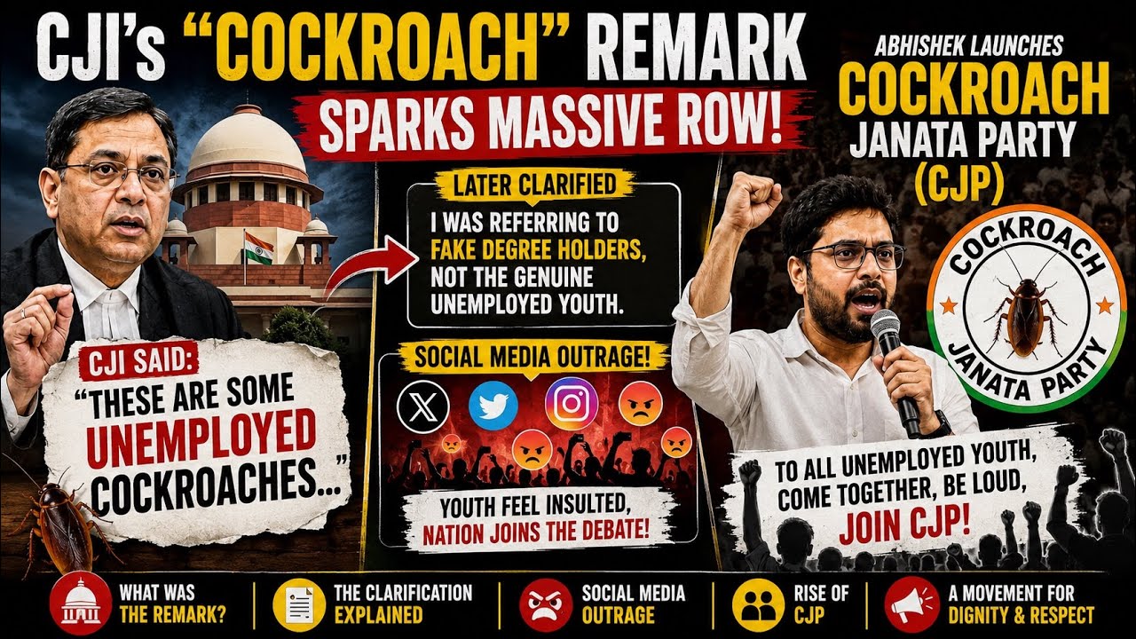 From &ldquo;Cockroach&rdquo; Remark to Massive Row | Clarification, Social Media Outrage & Rise of CJP Explained
