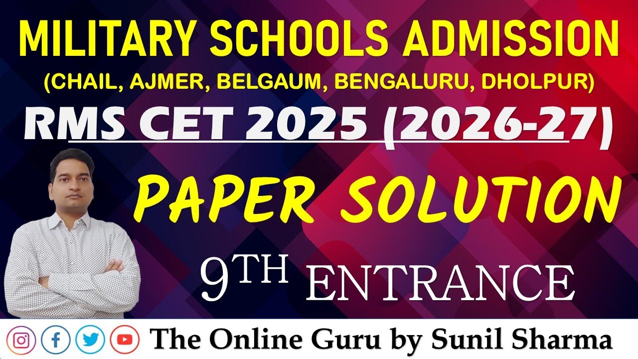 Military School 7 Dec 2025 Paper Solution Class 9 Eng., Hindi & SST I The Online Guru Sunil Sharma