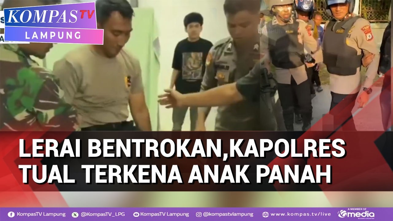 Lerai Bentrokan,Kapolres Tual Terkena Anak Panah