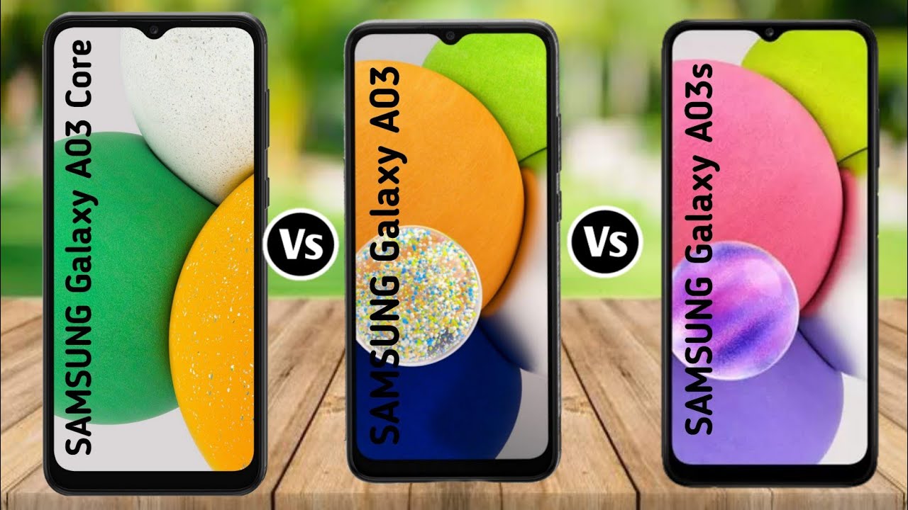Samsung Galaxy A03 Core vs Samsung Galaxy A03 vs Samsung Galaxy A03s